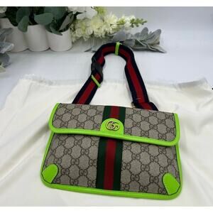 Women's Gucci GG Supreme OPHIDIA belt bag adjustable 80 cm made in Italy
